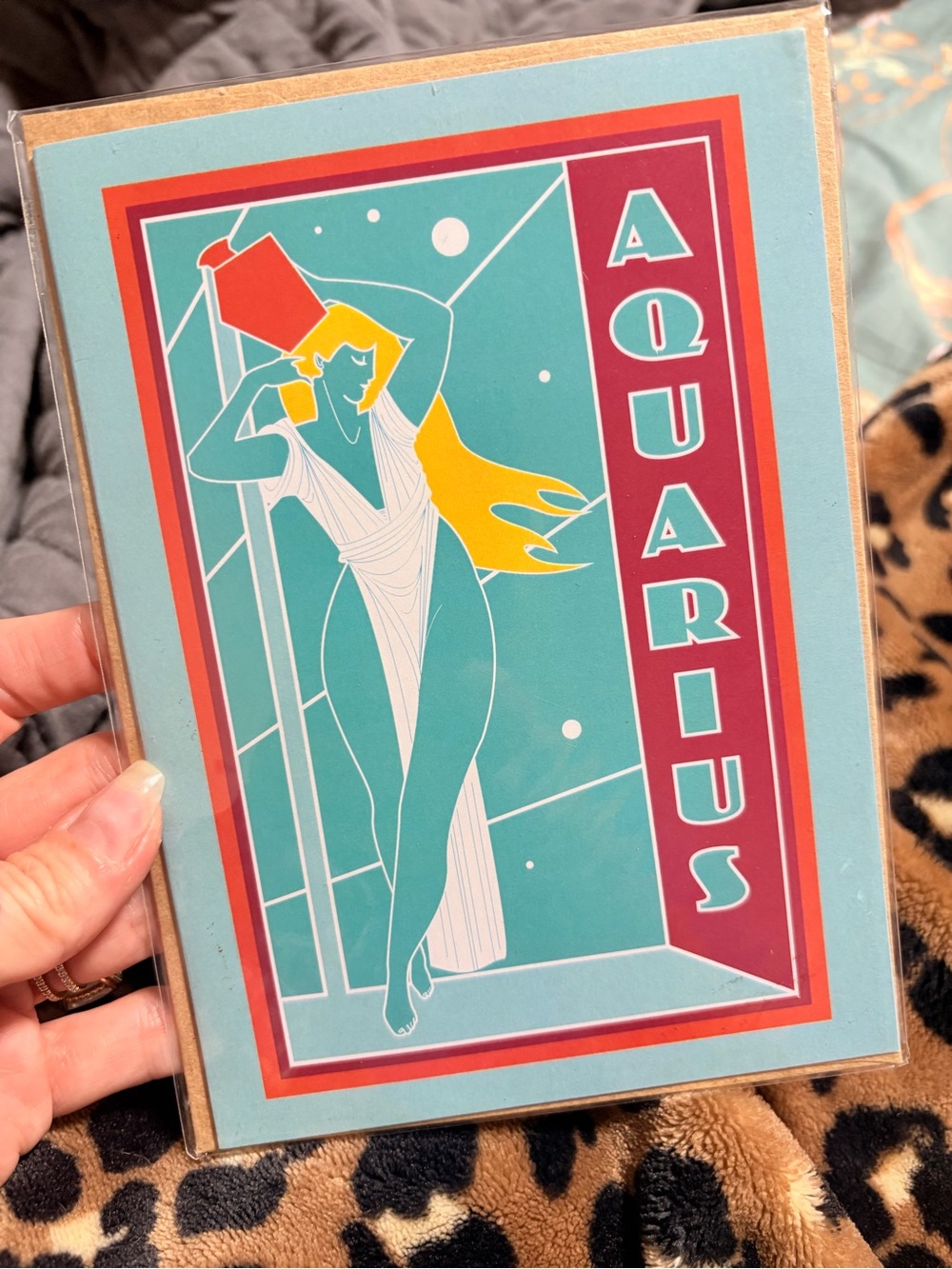 Aquarius Zodiac Art card